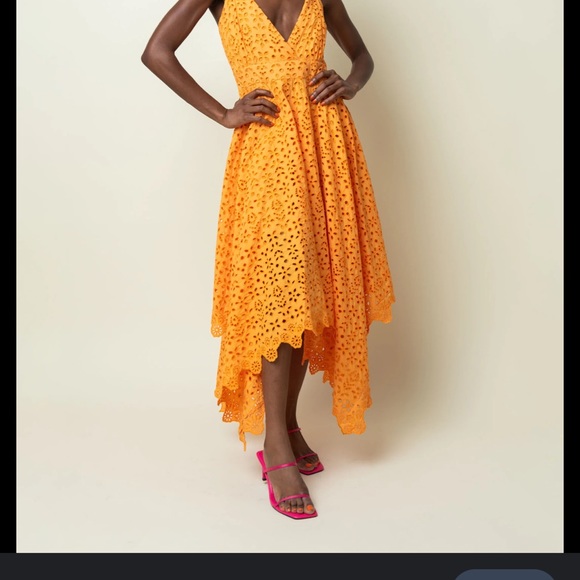 La Fuori Tangerine Sun Dress. Size L. NWT - Picture 2 of 14